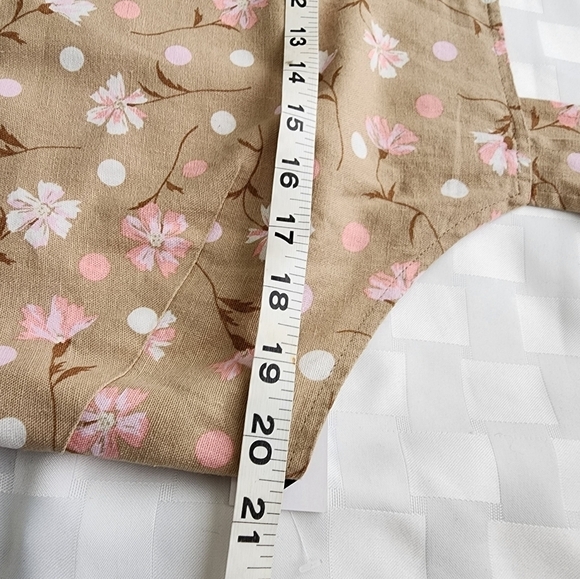 BP Square Neck Pink & Tan Floral Print Crop Women's Tank Size 1X NWT - Picture 4 of 5